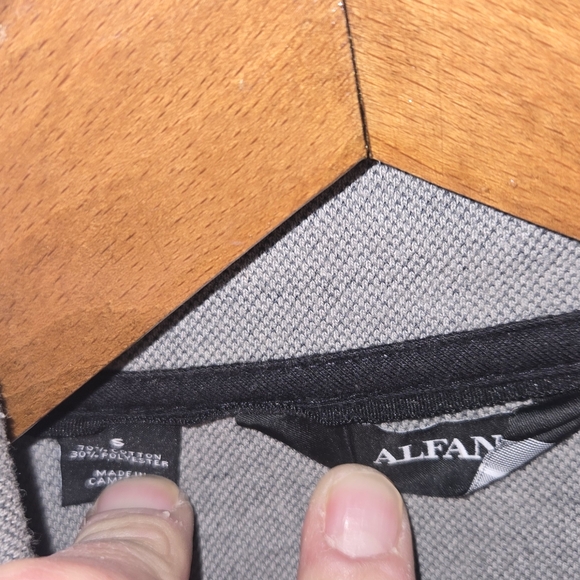 Alfani Men's Gray Zip-Up Sweater - Picture 2 of 3